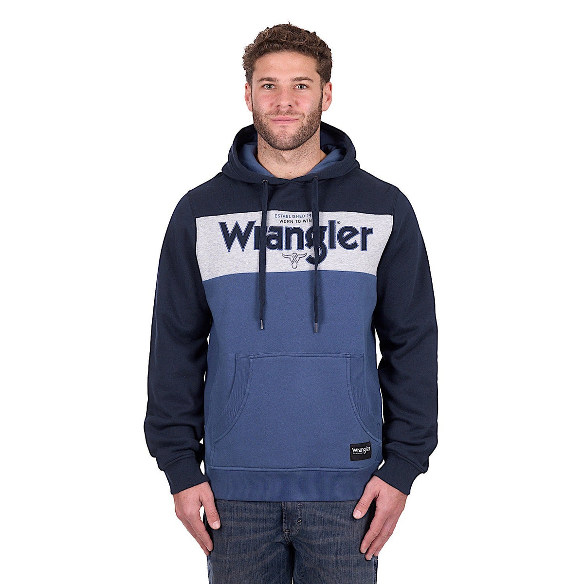 Wrangler Men’s Clinton Hoodie - Navy/Denim