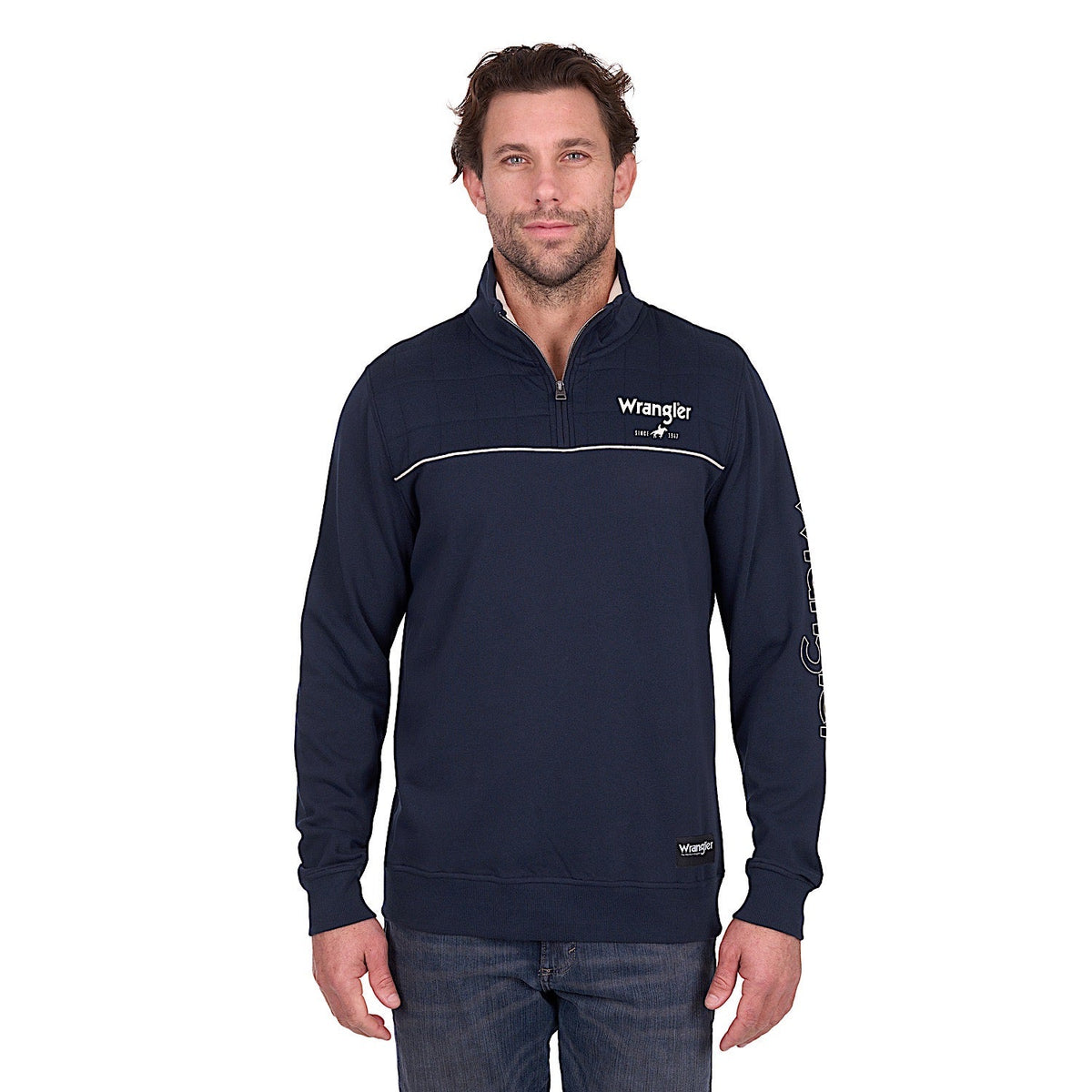 Wrangler Men’s Dale 1/4 Zip Pullover - Navy