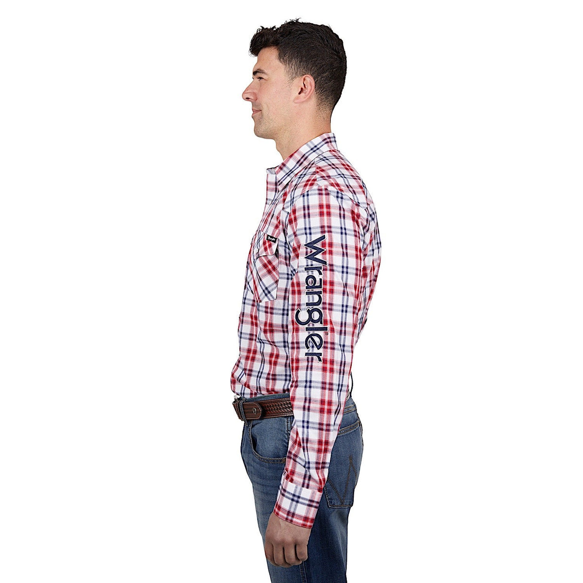 Wrangler Men’s Dan Logo Shirt White/Red