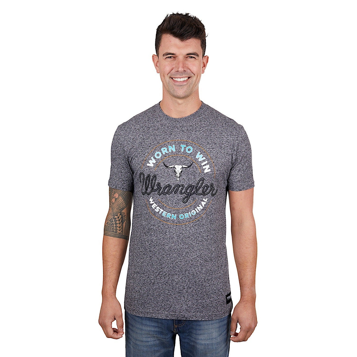 Wrangler Men’s David Tee Charcoal Marle