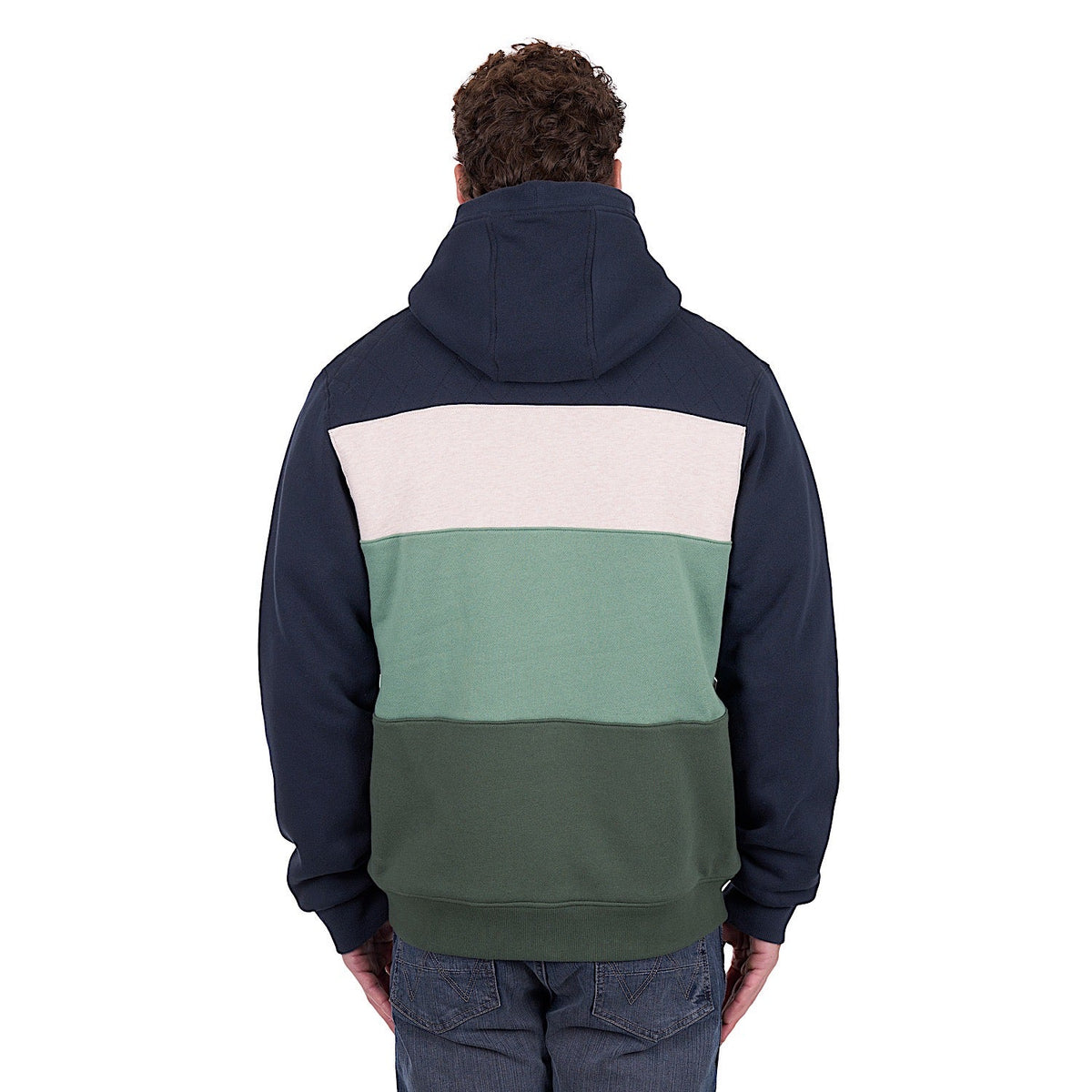 Wrangler Men’s Dwayne Zip Up Hoodie - Navy/Cypress
