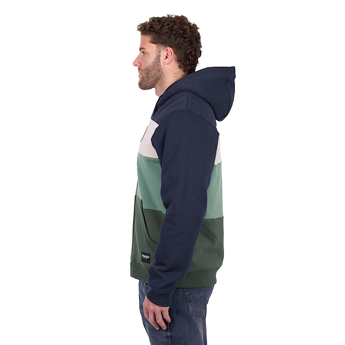 Wrangler Men’s Dwayne Zip Up Hoodie - Navy/Cypress