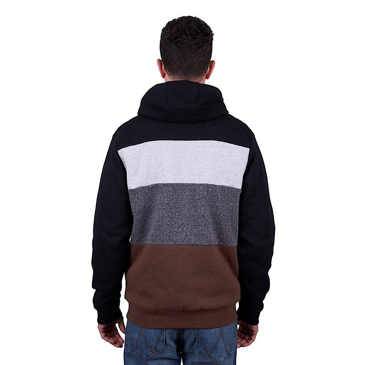 Wrangler Men’s Eric Zip Through Hoodie - Black/Multi
