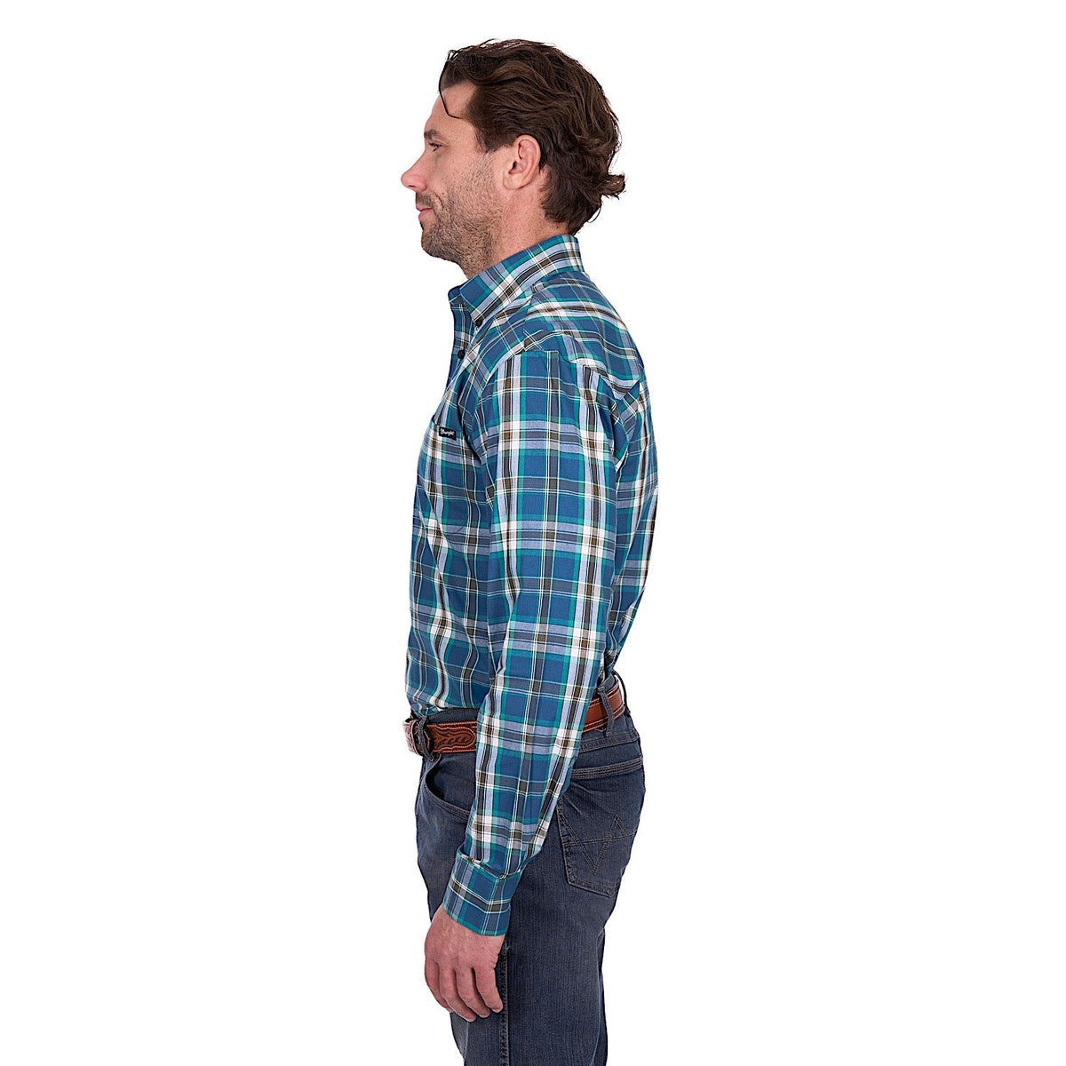 Wrangler Men’s Erik Shirt - Blue/Cypress