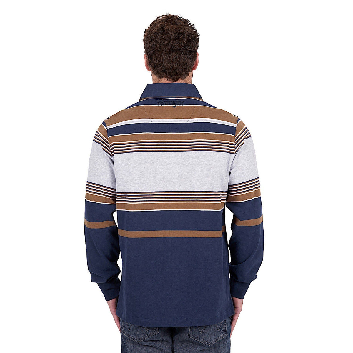 Wrangler Men’s Federick Rugby - Navy/Tan