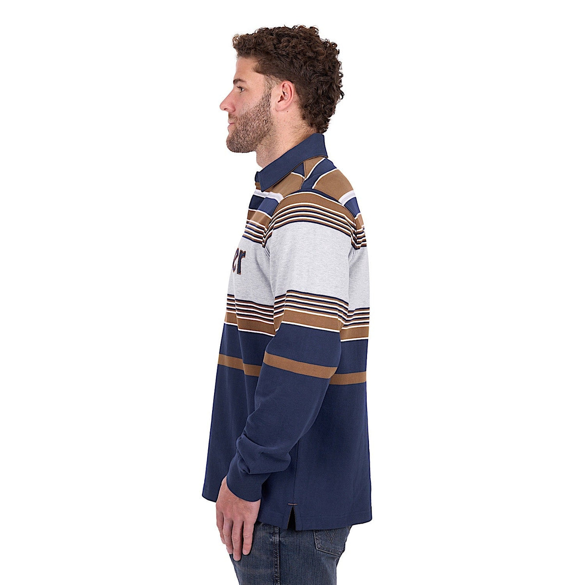 Wrangler Men’s Federick Rugby - Navy/Tan