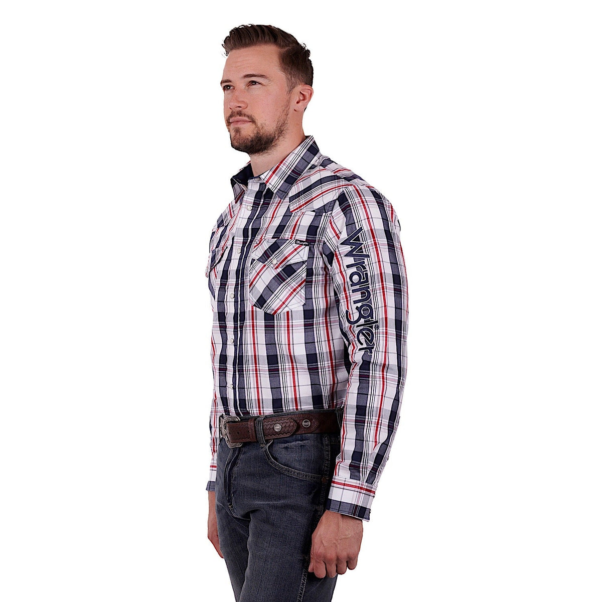 Wrangler Men’s Hume Shirt Navy/Red
