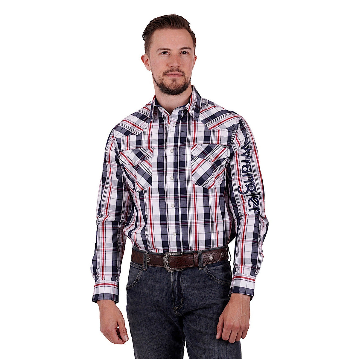 Wrangler Men’s Hume Shirt Navy/Red