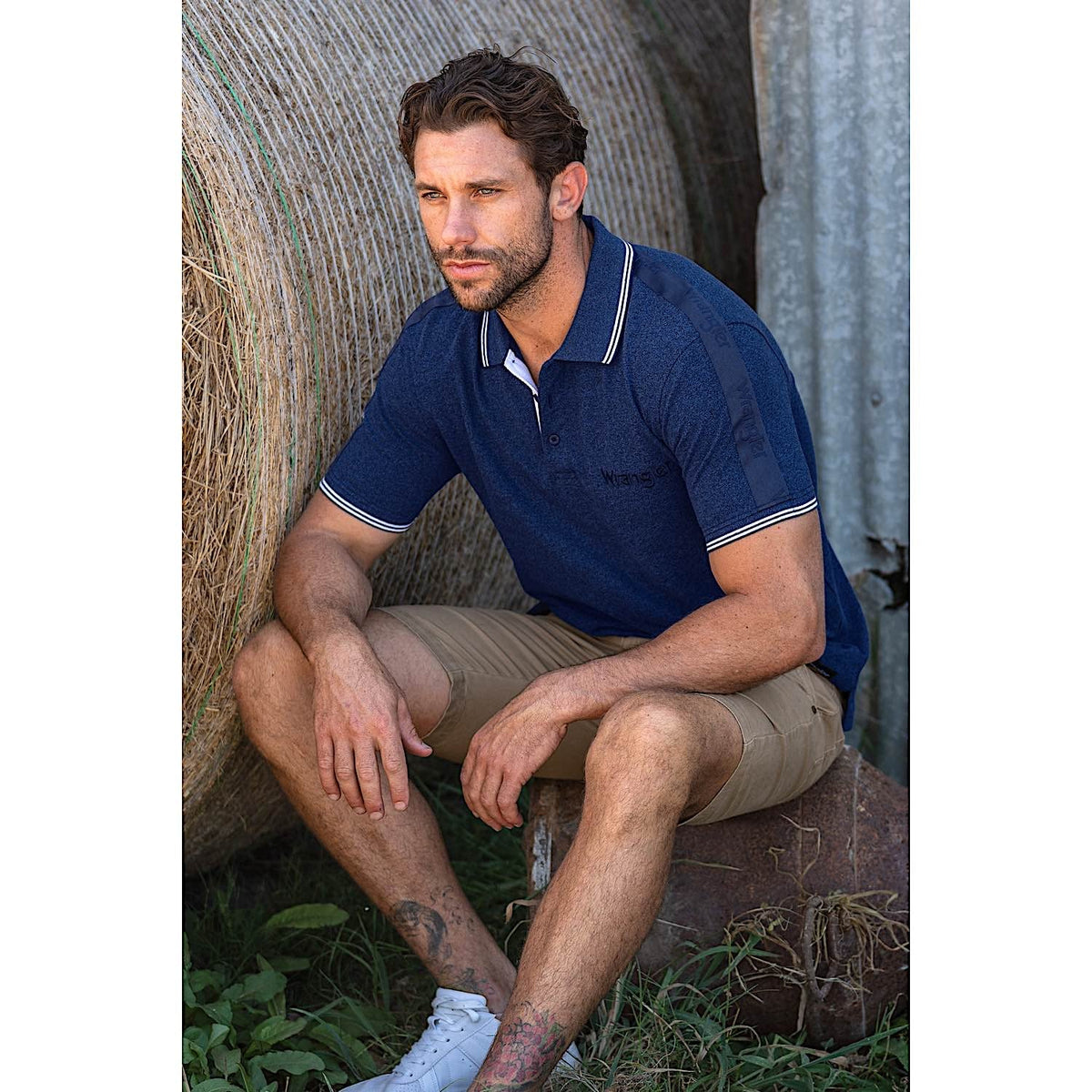 Wrangler Men’s Jackson Polo Navy Marle