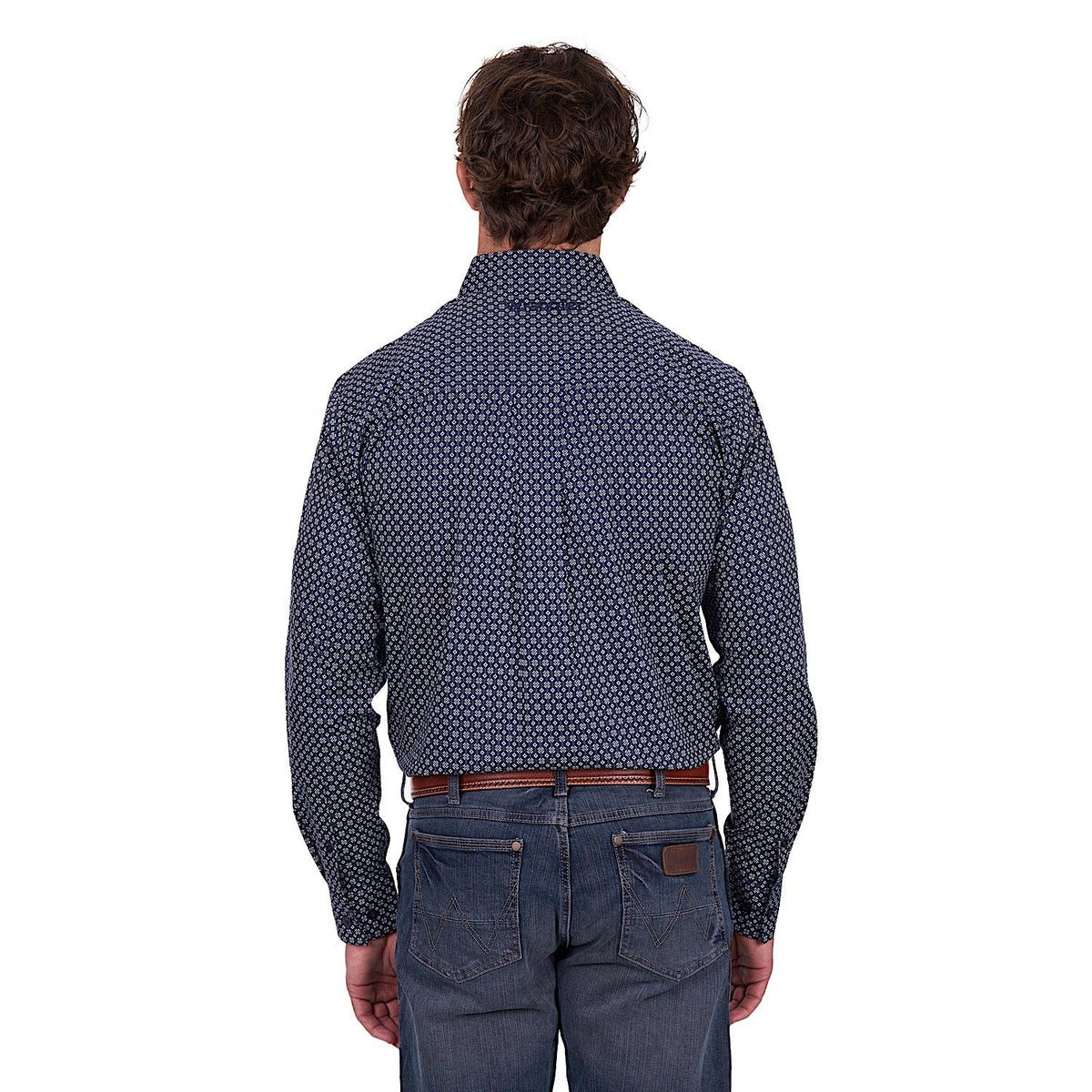 Wrangler Men’s Jacob Shirt - Navy/Tan