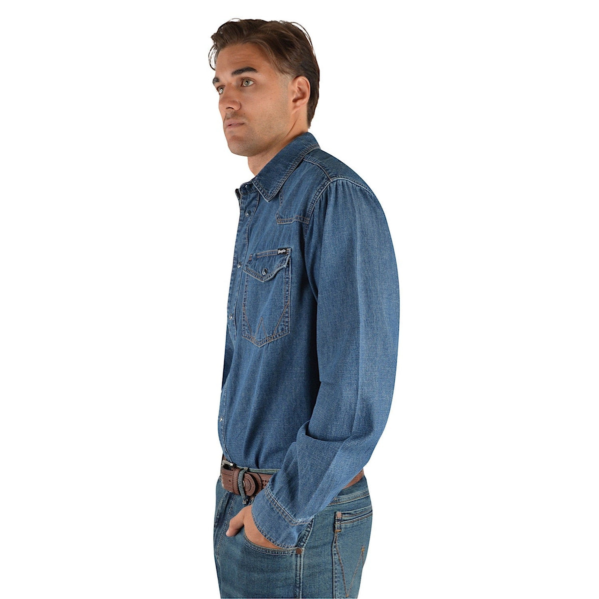Wrangler Men’s Jay Denim Shirt Denim
