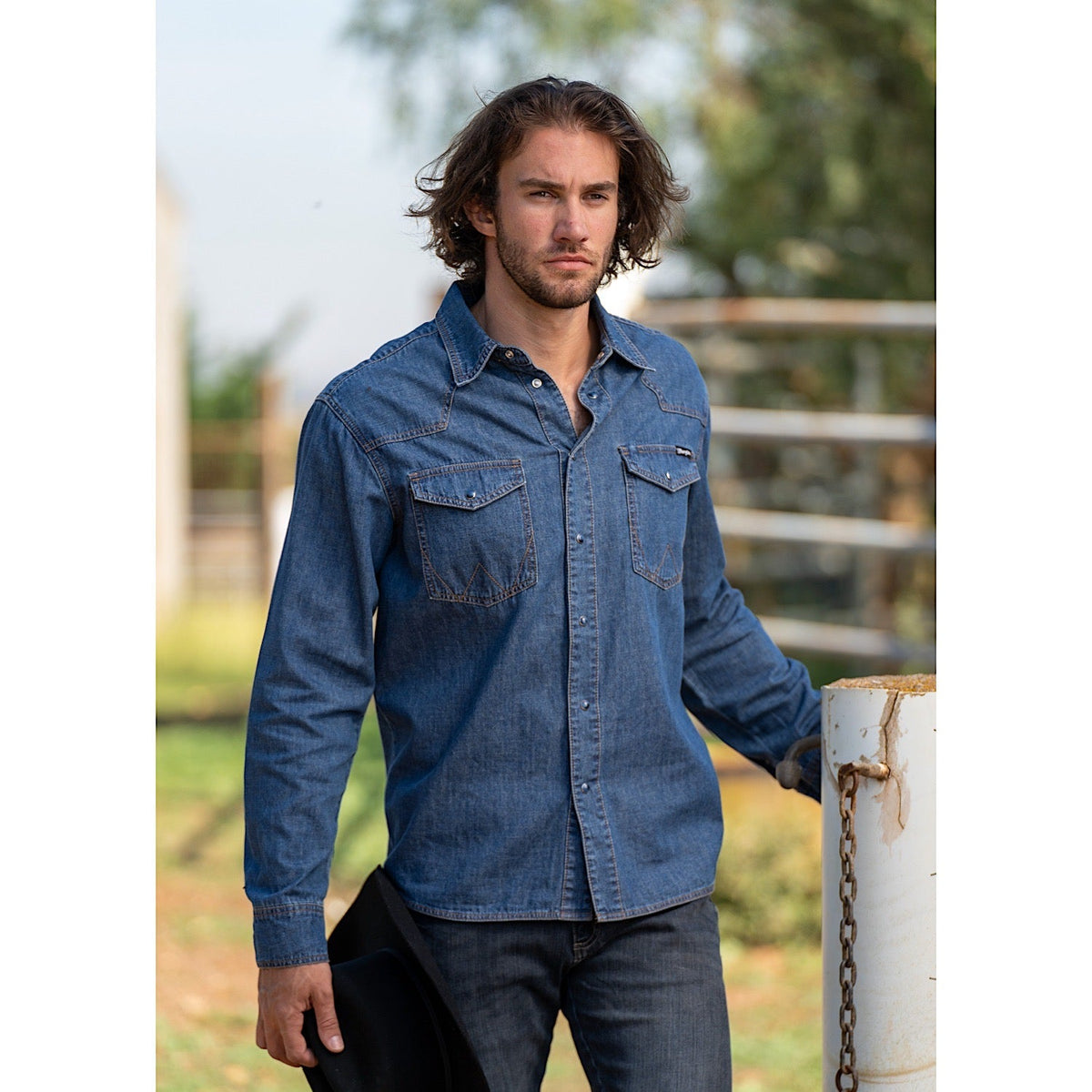 Wrangler Men’s Jay Denim Shirt Denim