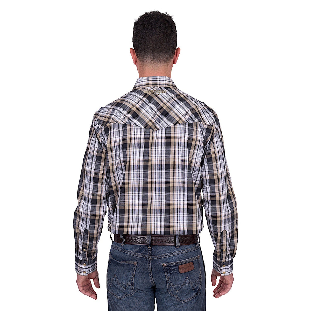 Wrangler Men’s Joel Logo Shirt - Black/Tan
