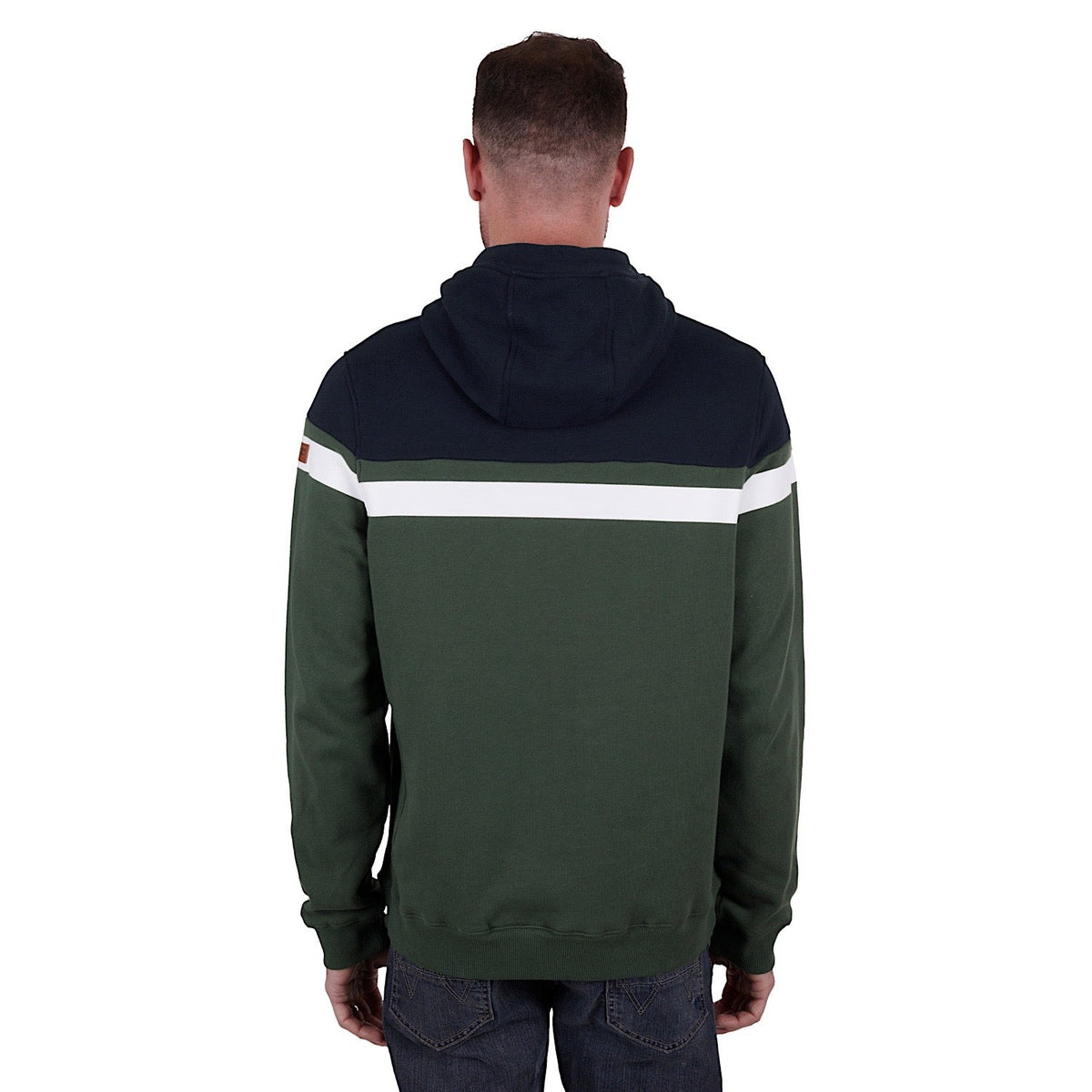 Wrangler Mens Jonathon Pullover Hoodie Navy/Cypress