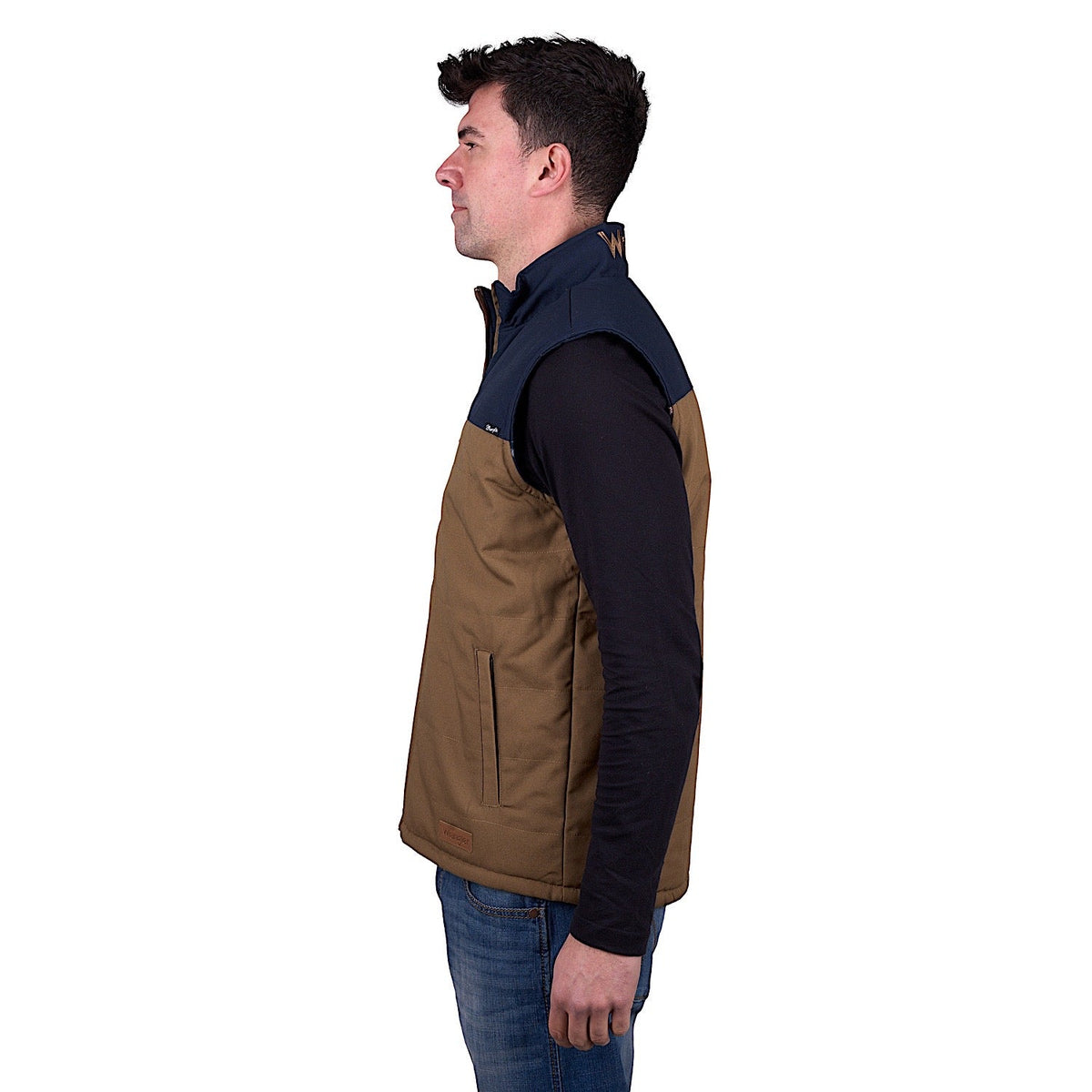Wrangler Men’s Koda Reversible Vest - Tan/Navy