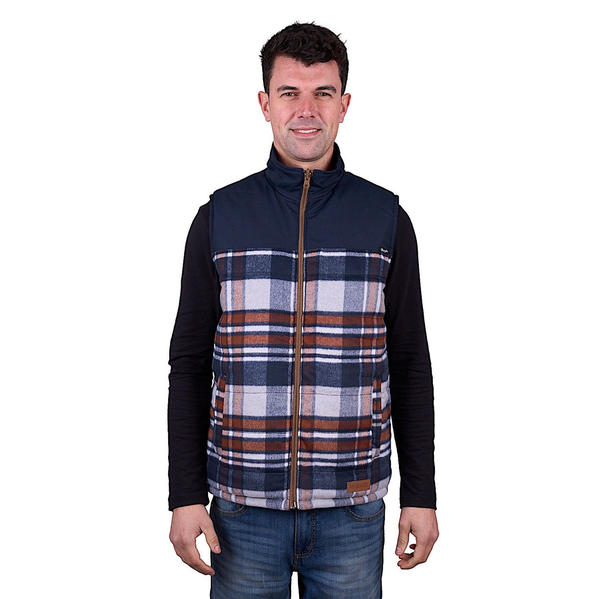 Wrangler Men’s Koda Reversible Vest - Tan/Navy