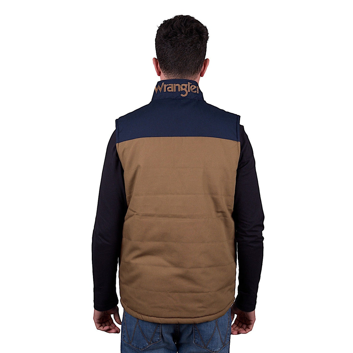 Wrangler Men’s Koda Reversible Vest - Tan/Navy