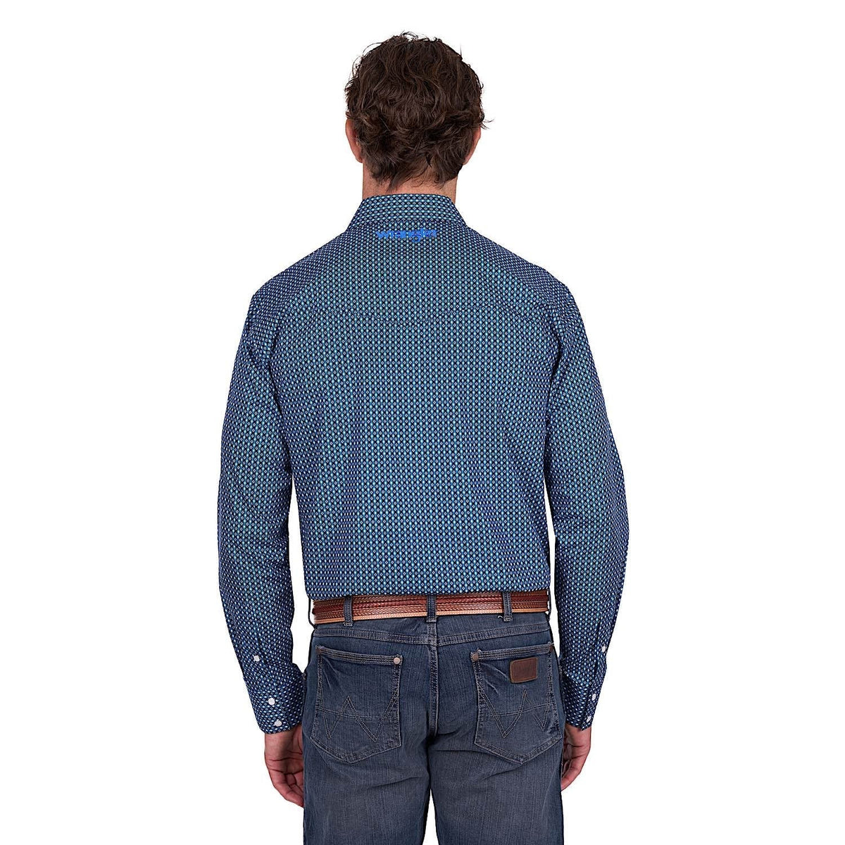 Wrangler Men’s Kylie Logo Shirt - Navy/Blue