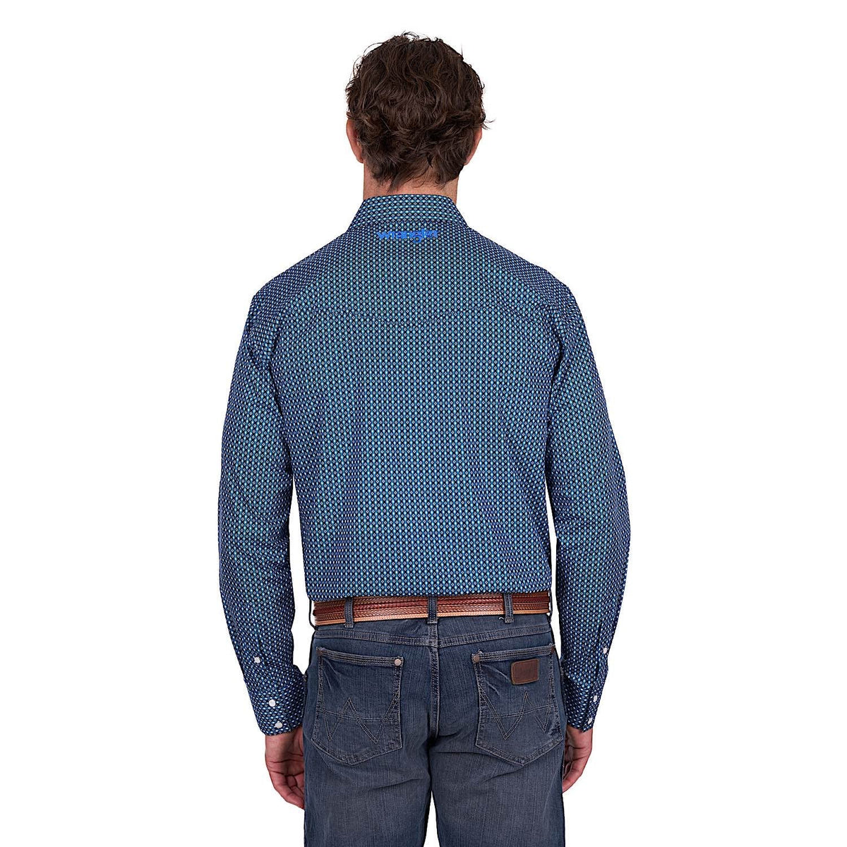 Wrangler Men’s Kylie Logo Shirt - Navy/Blue