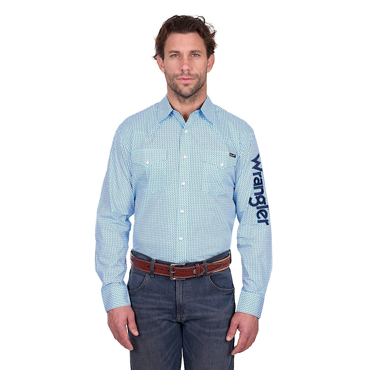 Wrangler Men’s Lee Logo Shirt - Blue/Navy