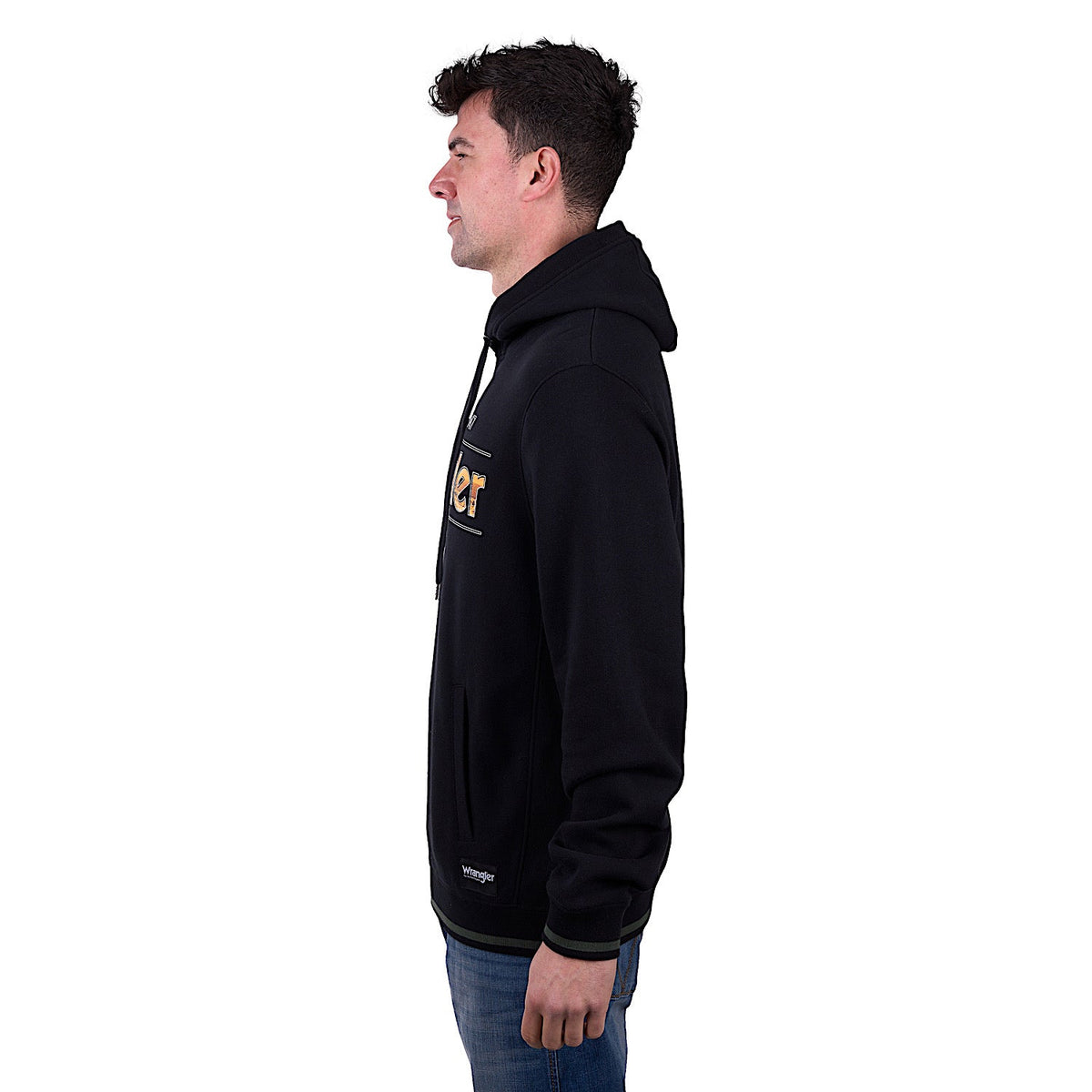 Wrangler Men’s Leon Pullover Hoodie - Black