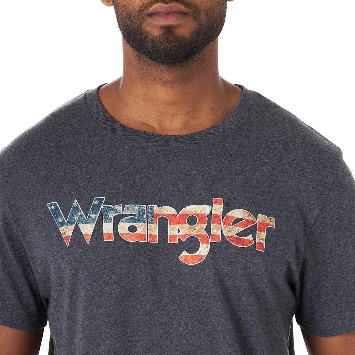 Wrangler Men’s Logo Tee - Charcoal Heather