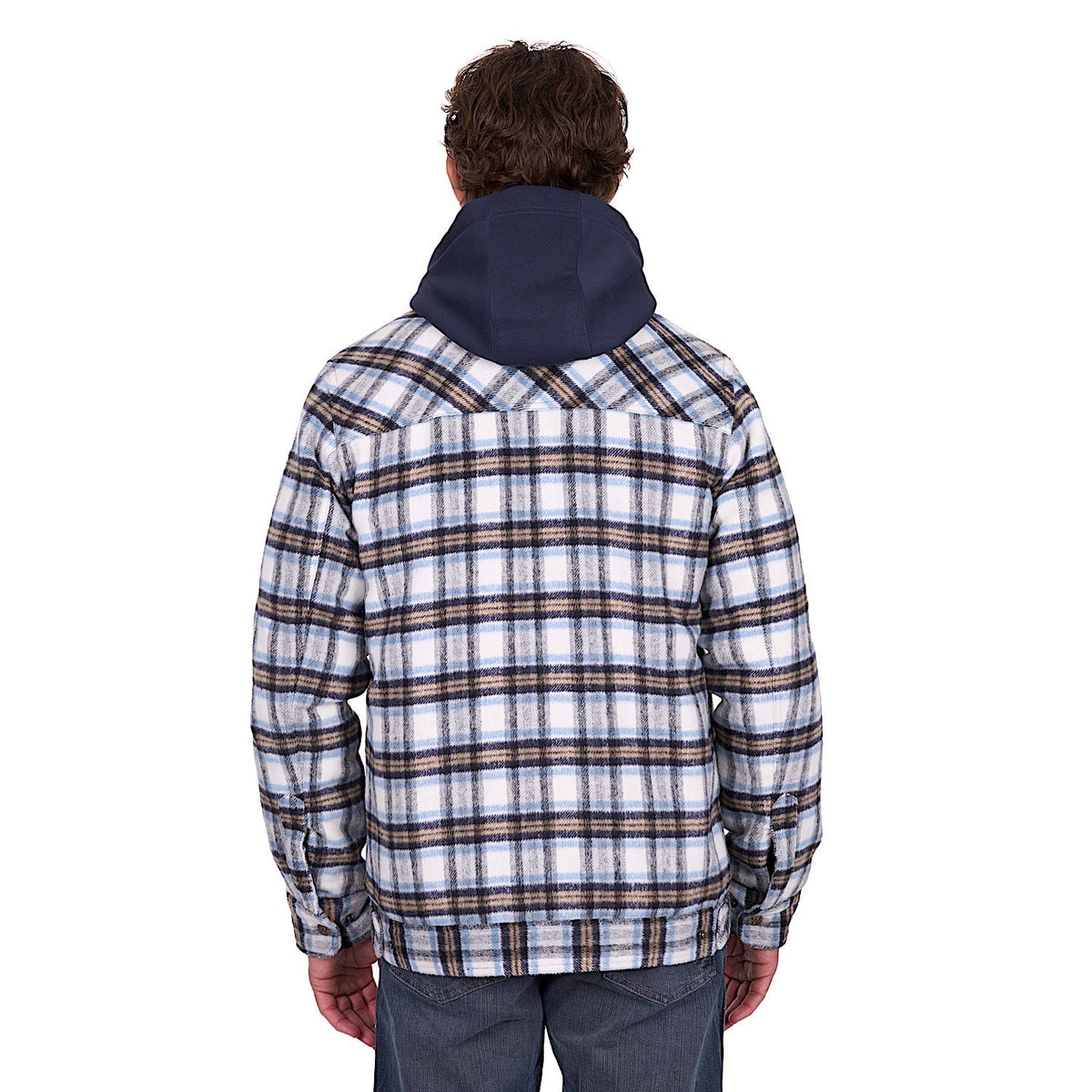 Wrangler Men’s Mitchell Logo Shirt Jacket - Blue/White