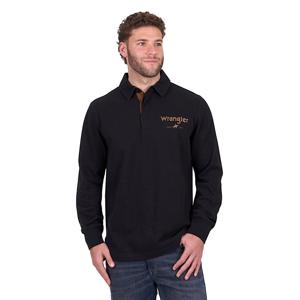 Wrangler Men’s Nash Rugby - Black