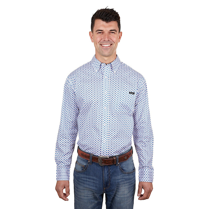 Wrangler Men’s Nick Shirt Royal/Orange