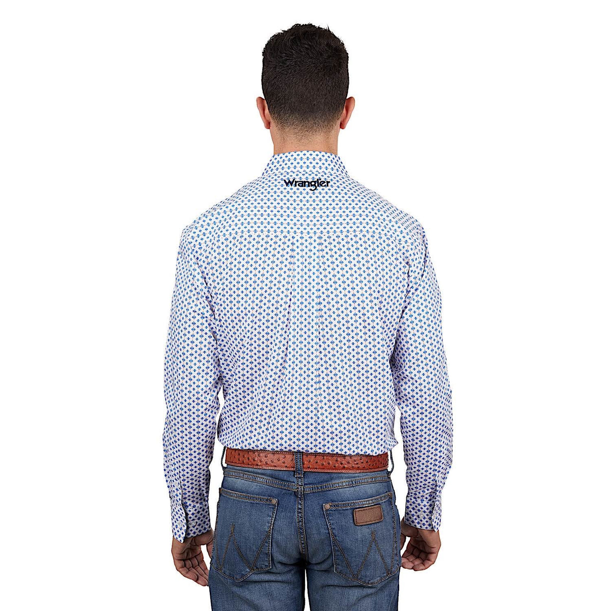 Wrangler Men’s Nick Shirt Royal/Orange