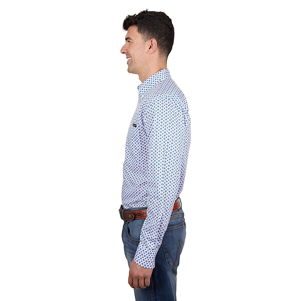 Wrangler Men’s Nick Shirt Royal/Orange