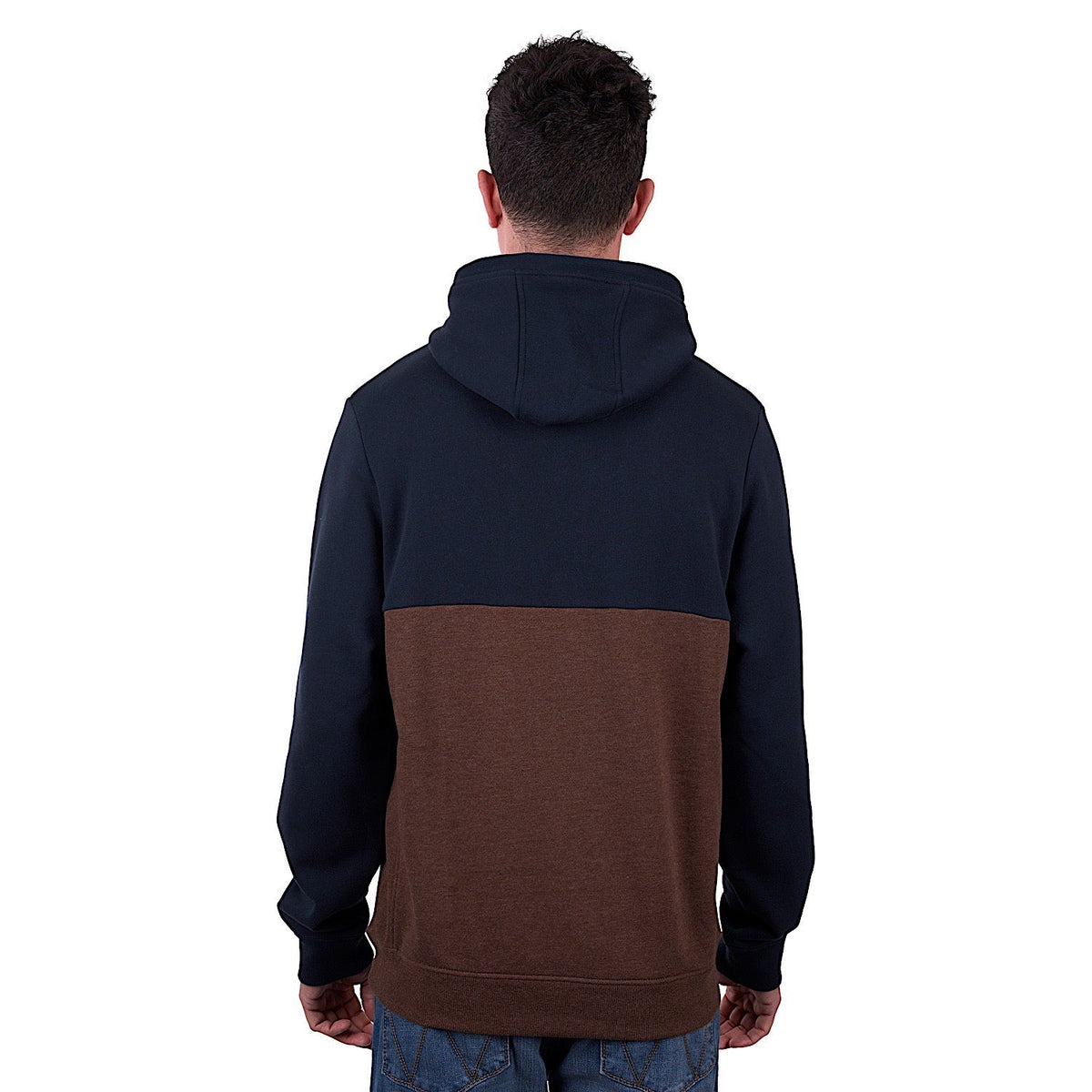 Wrangler Men’s Paul Pullover Hoodie - Navy/Dark Tan