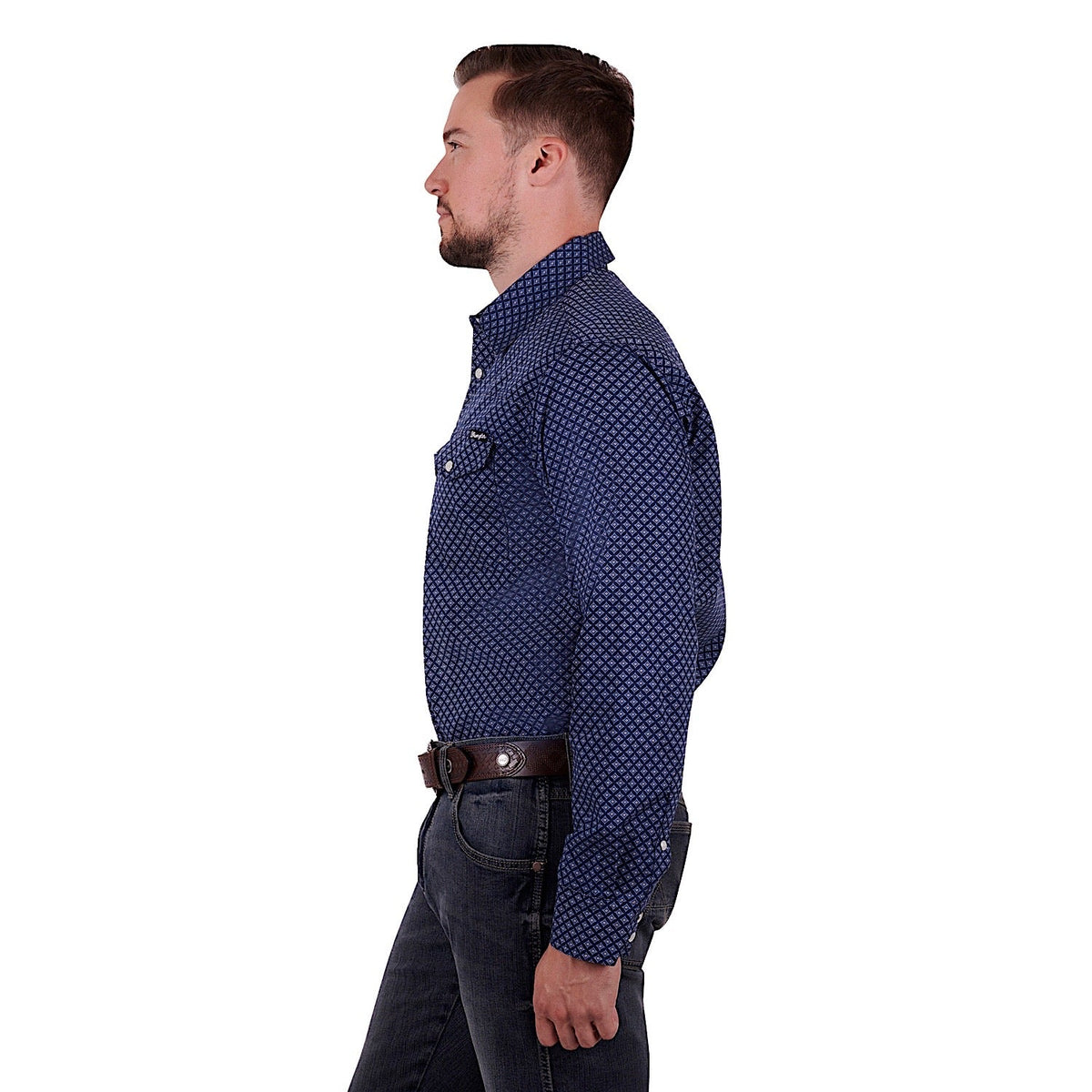 Wrangler Men’s Piper Shirt Navy/White