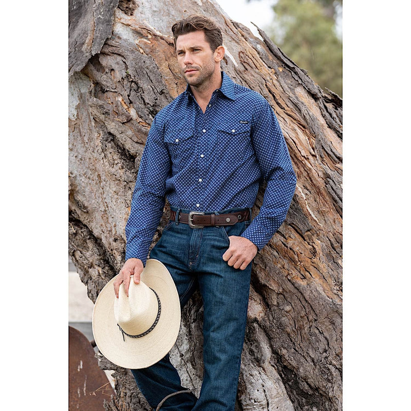 Wrangler Men’s Piper Shirt Navy/White