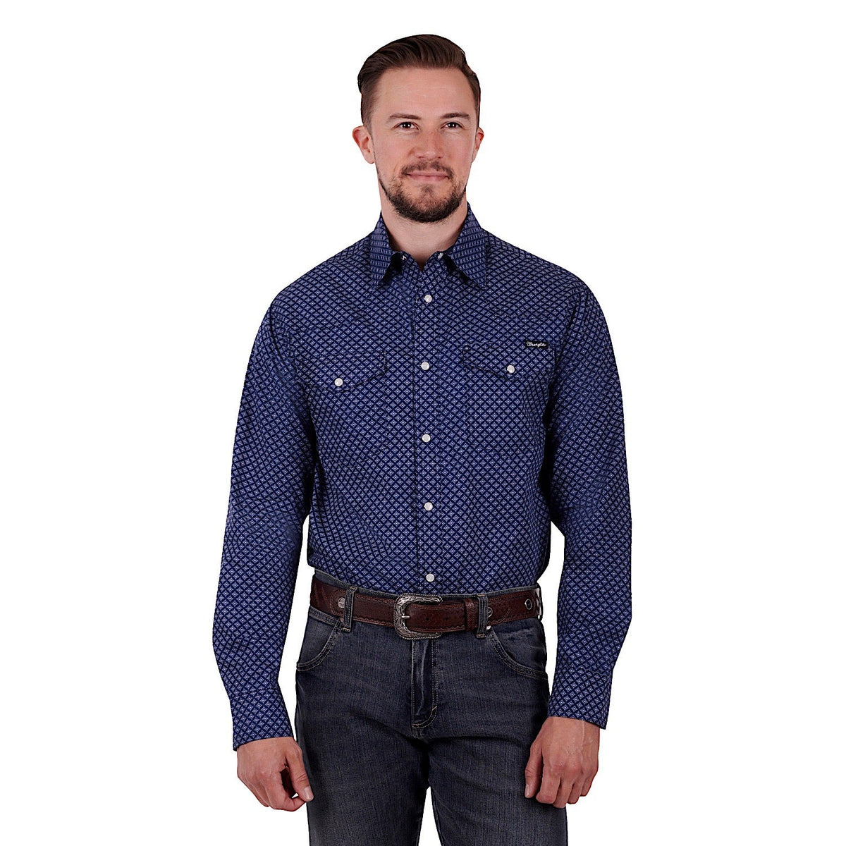 Wrangler Men’s Piper Shirt Navy/White