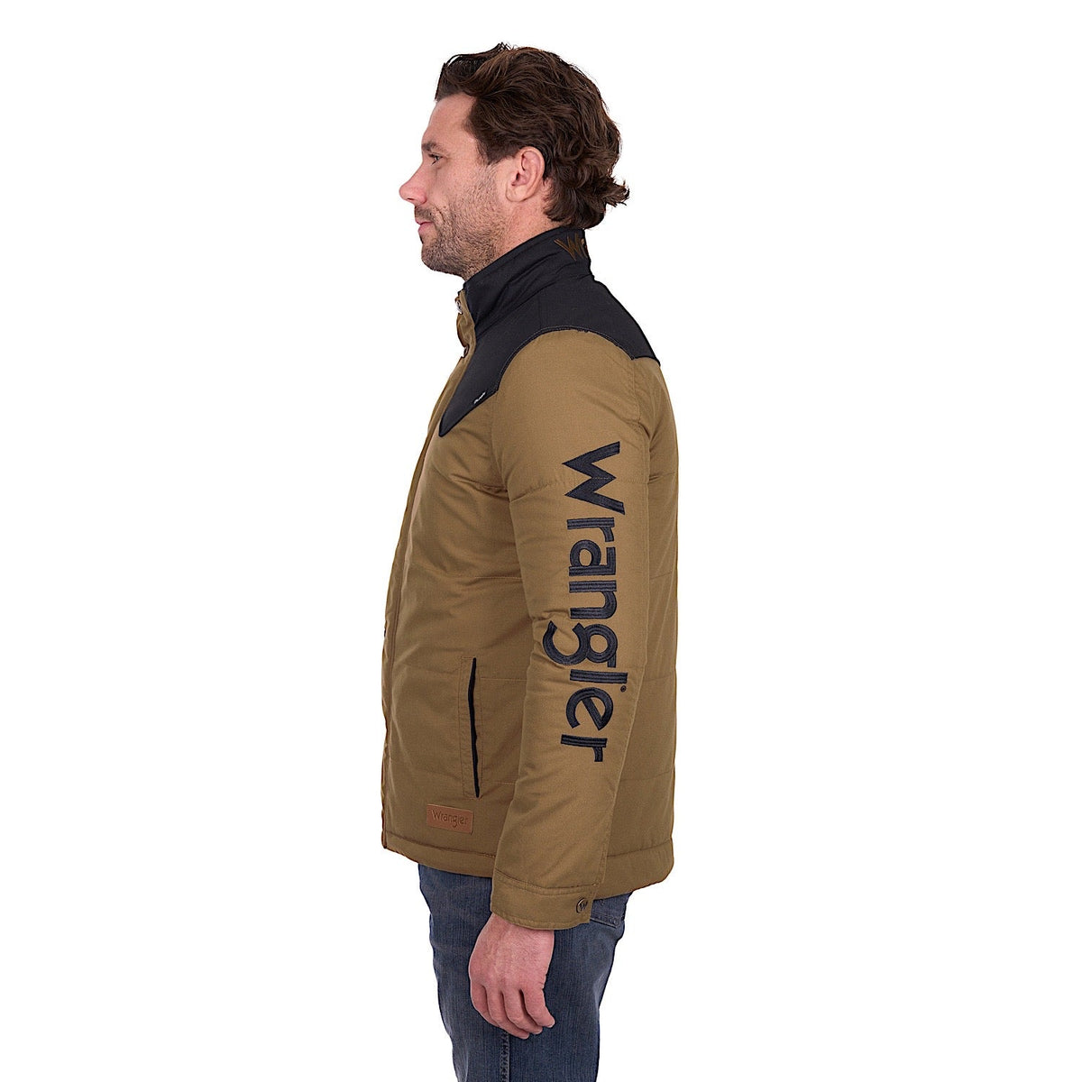 Wrangler Men’s Ruben Jacket - Dark Tan/Black