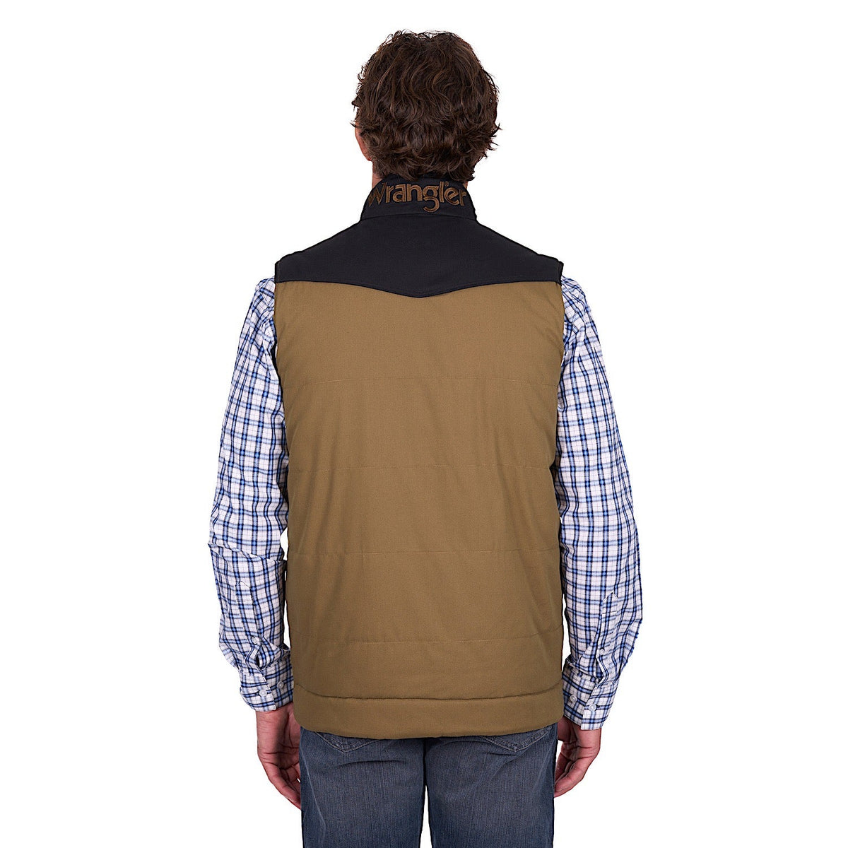 Wrangler Men’s Ruben Vest - Dark Tan/Black