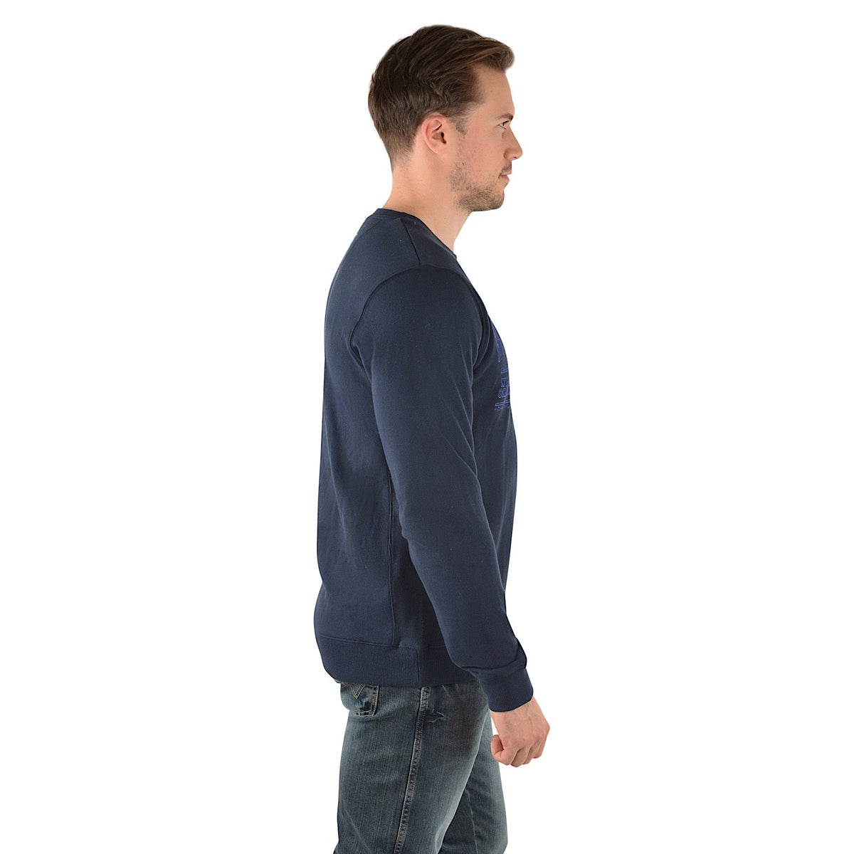 Wrangler Mens Rushton Crew Navy