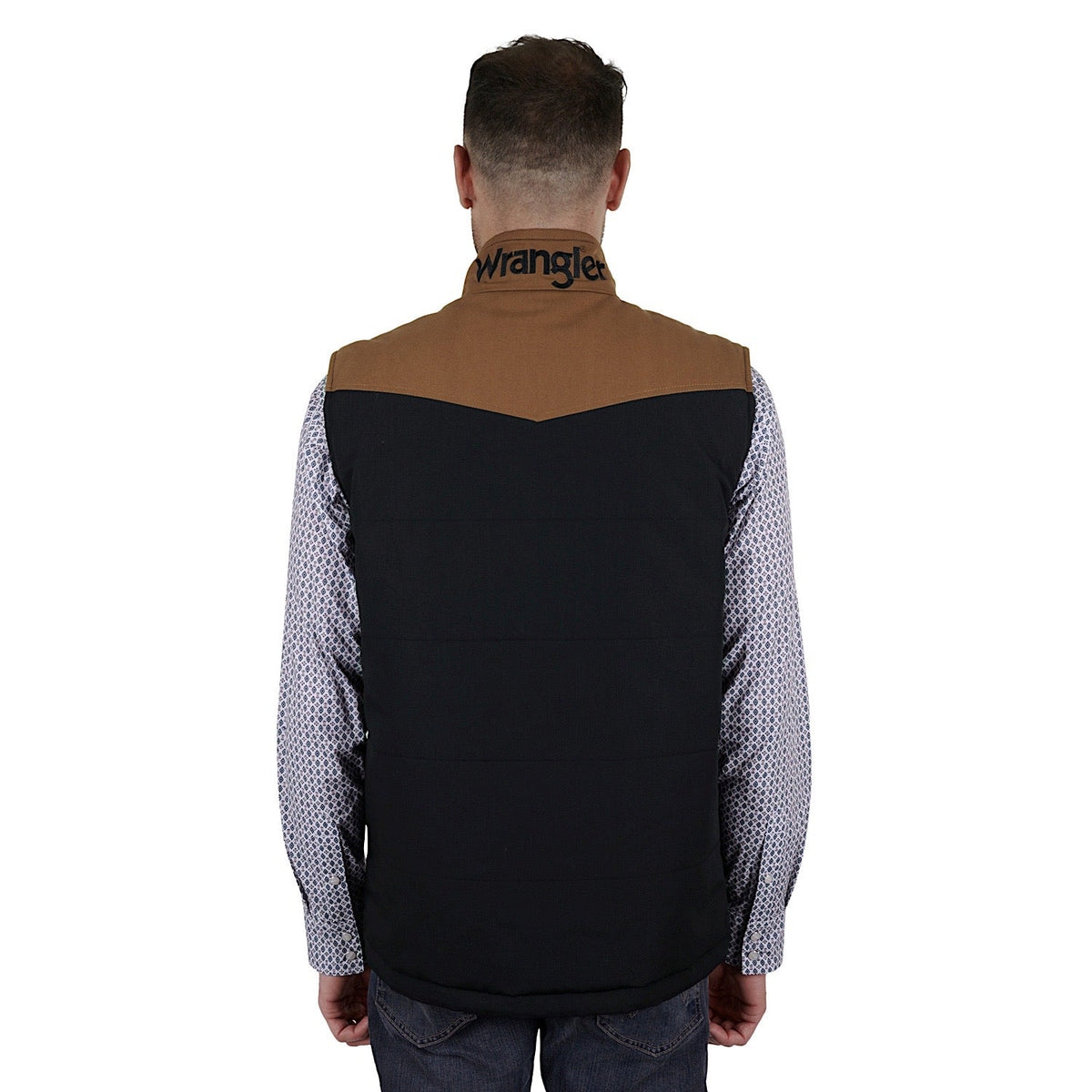 Wrangler Men’s Spencer Vest Black/Tan