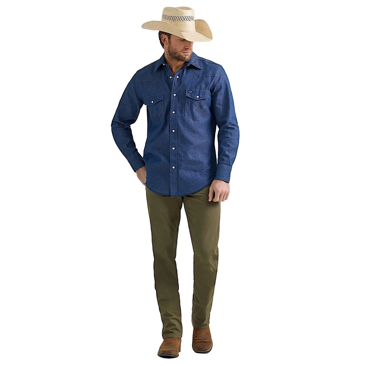Wrangler Men’s Tough Comfort 47 Canvas Jean - Sea Turtle