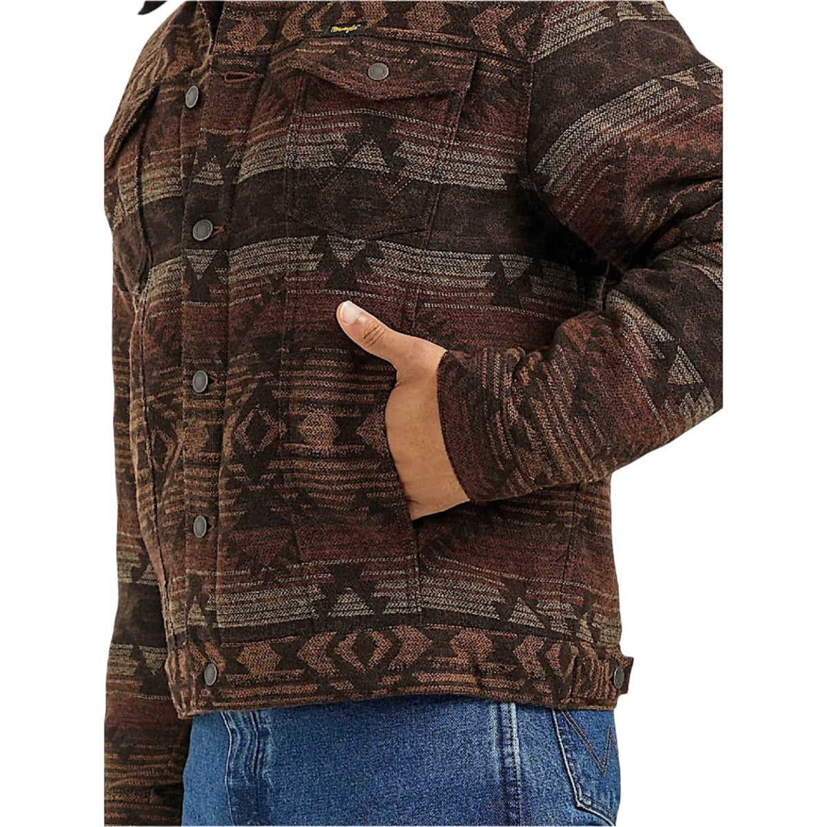 Wrangler Q Men’s Jacquard Sherpa Jacket - Canyon Vibe