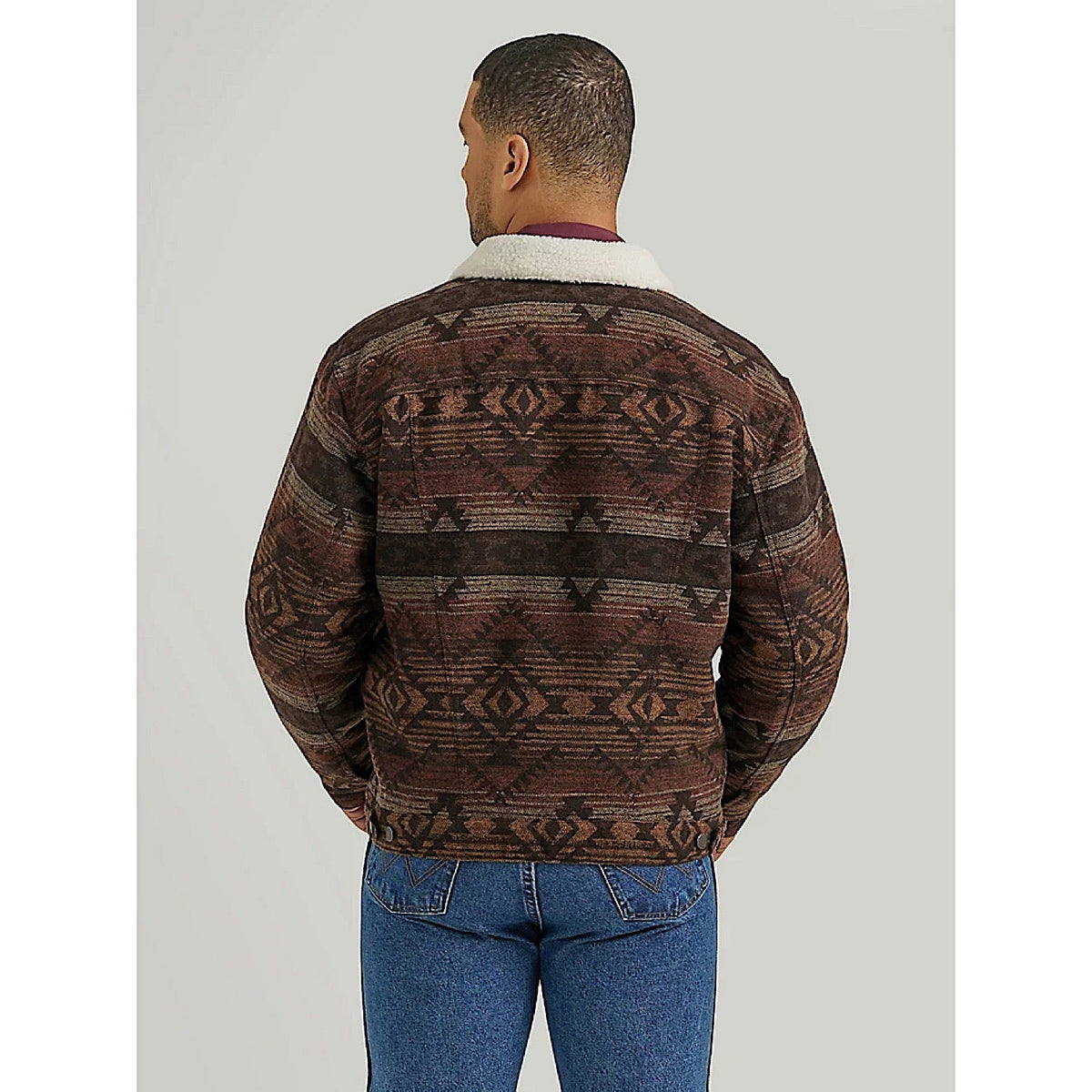 Wrangler Q Men’s Jacquard Sherpa Jacket - Canyon Vibe