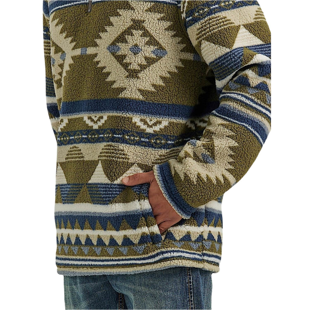 Wrangler Q Men’s Quarter Zip Sherpa Pullover - Alpine