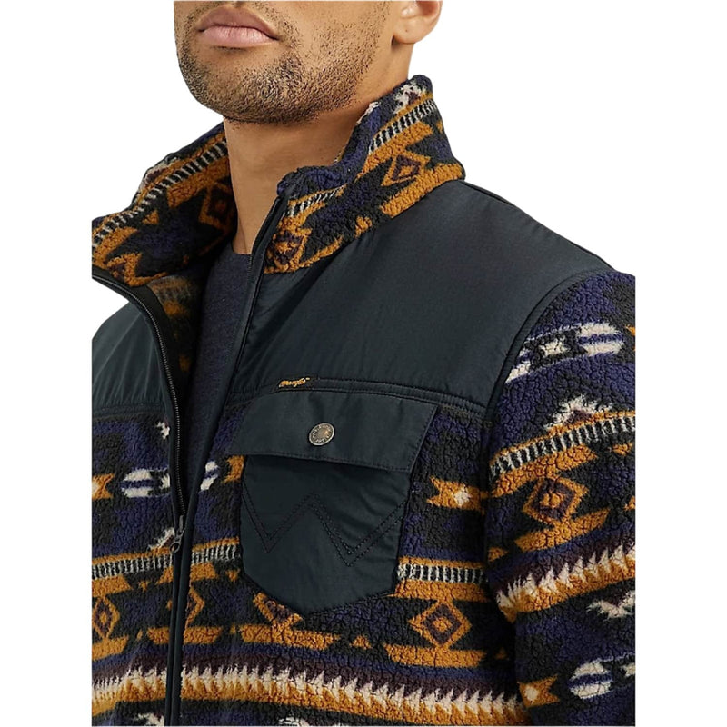 Wrangler Q Men’s Zip Front Sherpa Jacket - Desert Vibe