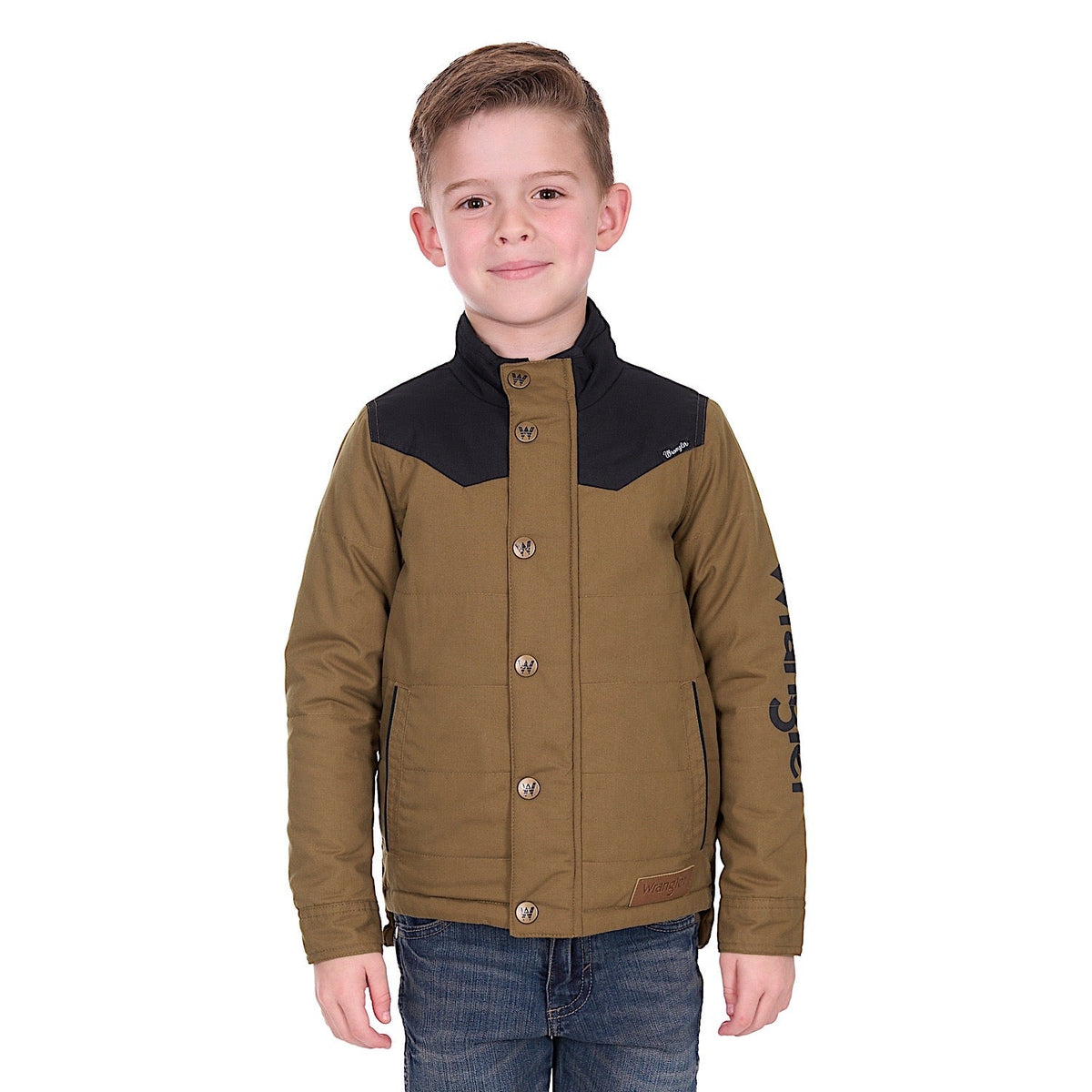 Wrangler Ruben Jacket - Dark Tan/Black
