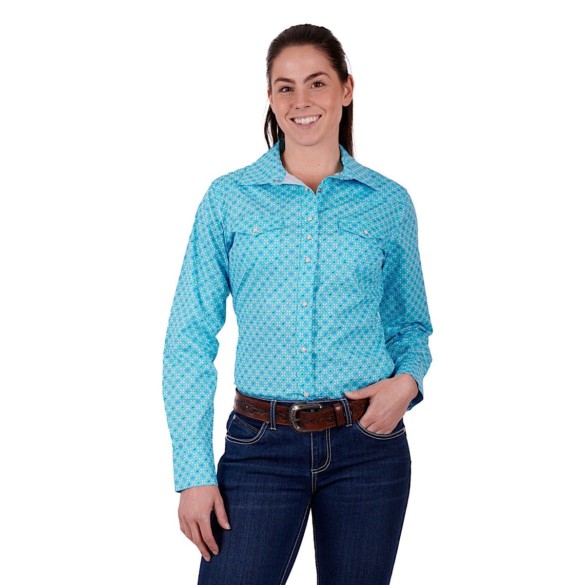 Wrangler Women’s Akilah Shirt Aqua