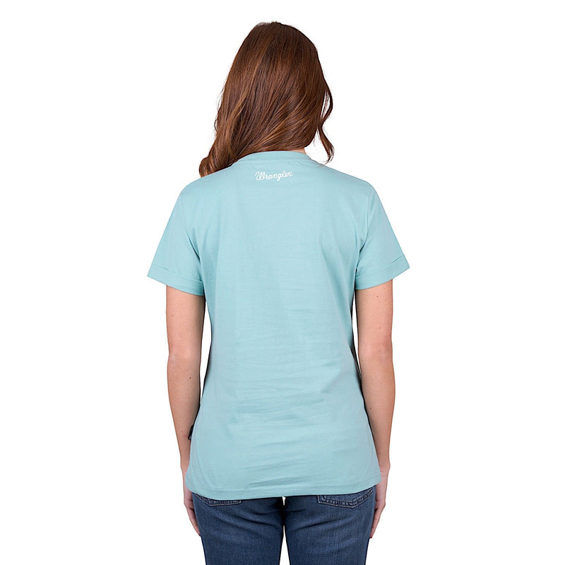 Wrangler Women’s Athena Short Sleeve Tee - Light Blue