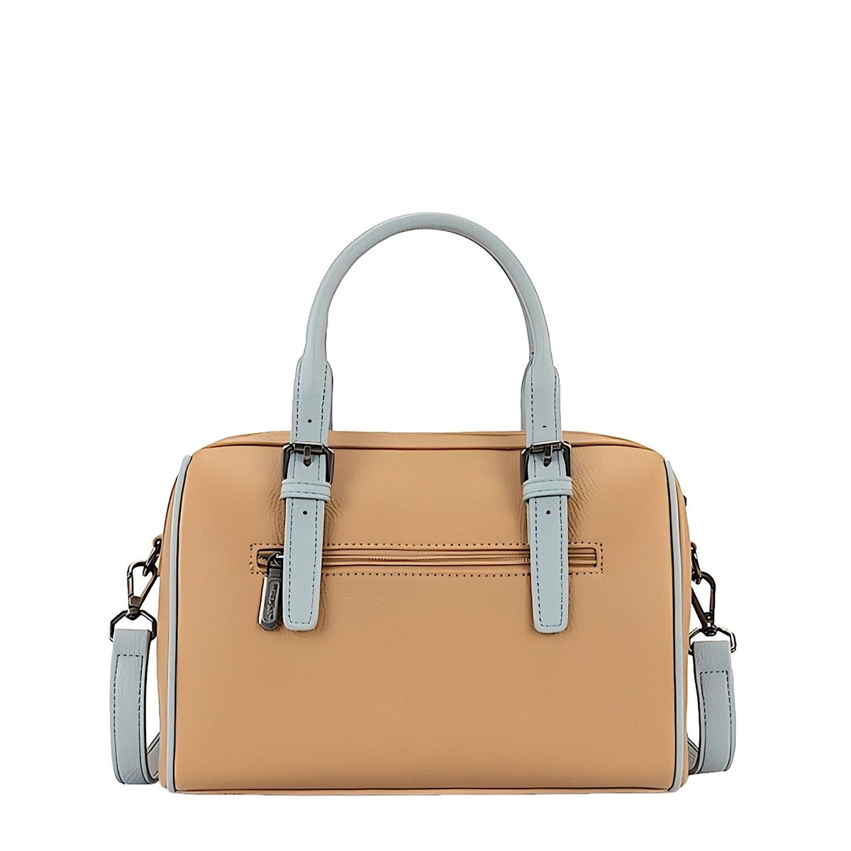 Wrangler Women’s Boston Stitch Barrel Bag - Camel/Blue