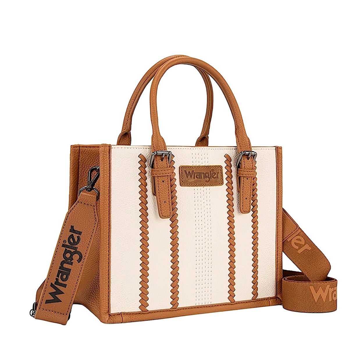 Wrangler Women’s Boston Stitch Crossbody Bag - Natural/Tan