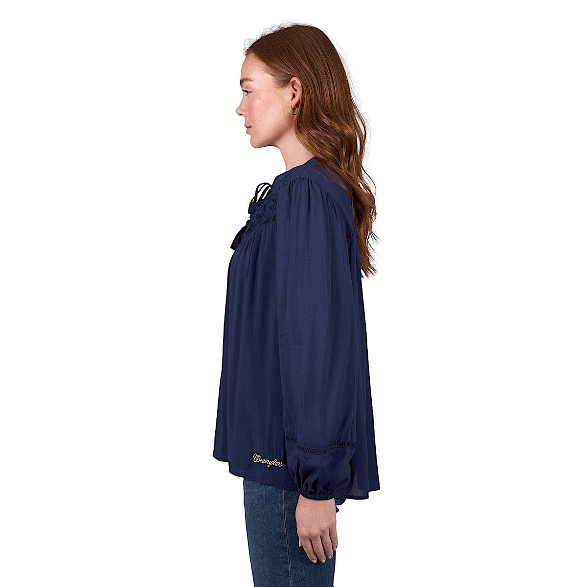 Wrangler Women’s Bridie Long Sleeve Blouse - Navy